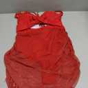 One Piece Swimsuit Women 2026 Tummy Control Sexy Swimsuits Metal Modest Sliming Mesh Swim Dress Padded Swimwear (Red, M)