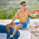 Karenhi 4 Pcs Foldable Poolside Chairs Portable Beach Chair Folding Poolside Chairs for Edge of Pool for Adults Traveling Camping Picnic Lawn Accessories (Light Blue)