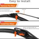 Windshield Wiper Blades for 2023 2024 2025 2026 Kia Sportage Front 26" + 18" and Rear 12", Fits All Trims Including Hybrid & Plug-in Hybrid, All-Season Beam Blades