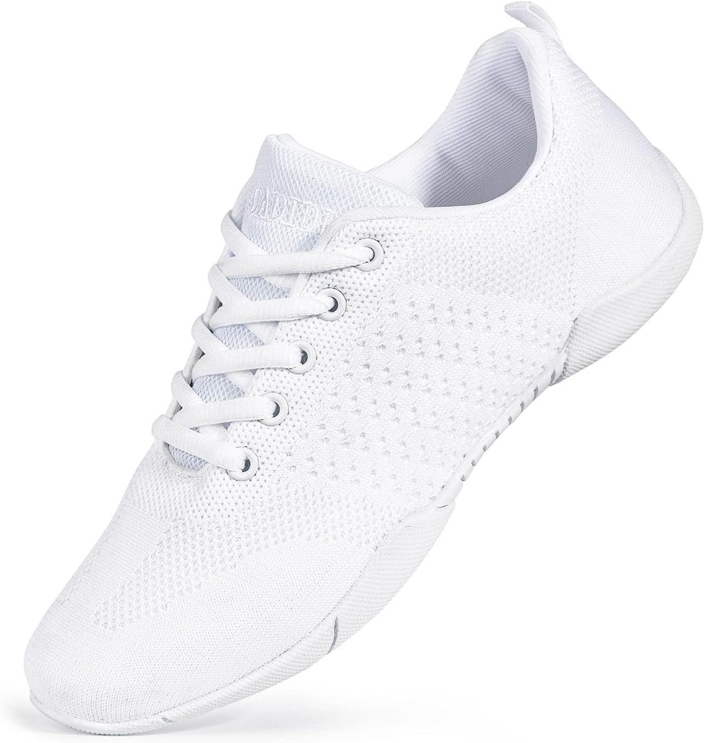 CADIDL Cheer Shoes Women White Cheerleading Dance Shoes (6)