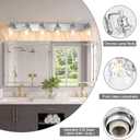 Bathroom Light Fixtures Over Mirror, 6 Lights Chrome Vanity Lights