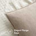 MIULEE Pack of 2 Beige Decorative Pillow Covers 20x20 Inch Soft Chenille Luxurious Couch Throw Pillows Farmhouse Cushion Covers with Elegant Design for Sofa Bedroom Living Room Spring Home Decor