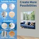 Unbreakable Acylic Small Mirror Tiles for Kids, (4-Pcs 12x12 Inch) Plastic Mirrors for Wall, Stick on Mirrors for Wall Decor, Shatterproof Mirror for Kids Bedroom