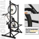 Freestanding 5 Bike Storage Rack for Garage, Hold Multiple Bicycles, Mountain Bikes, Road Bikes, Kids’ Bicycles and E-Bikes