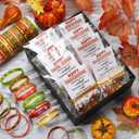 Cunno 48 Sets Thanksgiving Party Favors Silicone Bracelets Bulk with Gift Greeting Cards Fall Leaves Pumpkin Rubber Wristbands for Turkey Day Autumn Harvest Office Party Decorations