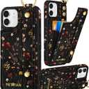 Petitian for iPhone 11 Case with Wallet - Women Girls Cute Girly Aesthetic Unique Design Leather Credit Card Holder Cardholder Stand Wristband for iPhone 11, Grow Flower