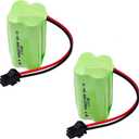 4.8v Battery Pack, 2Pcs 1000mAh NiMH AAA (not AA) Rechargeable RC Battery with SM Plug for Trucks RC Cars Robots Power Tools