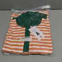 ZESICA Sweatshirts for Womens Long Sleeve Lapel V Neck Striped Oversized Tops (Medium, Orange)