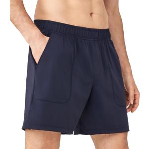 Separatec Men's Athletic Running Shorts Lightweight Breathable 7" with Zipper Pockets (Black, XL)