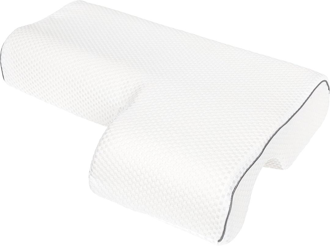 Couple Pillow for Cuddling | Memory Foam Couple Pillow with Arm Hole | Anti Hand Pressure Reach Through Cuddle Pillows for Sleeping | Snuggle Cuddling Pillow | Valentine's Romantic Gifts
