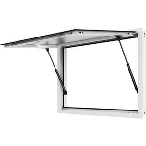 60 in x 36 in Concession Window , Aluminum Alloy Food Truck Service Window with Awning Door & Drag Hook, Up to 85 Degrees Stand Serving Window for Food Trucks Concession Trailers, Glass Not Included