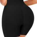 DERCA Butt Lifter Panties Padded Underwear for Women Seamless Booty Pads Hip Enhancer Panty (Medium, #2 Black (Tummy Control))