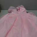 LalaMira Flower Girl Dress Organza Toddler Dresses Puff Sleeve & Bow Bcak Girls Princess Dress for Wedding Birthday Party Blushing Pink-3T