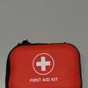 Mini First Aid Kit, 100 Pieces Water-Resistant Hard Shell Small Case - Perfect for Travel, Outdoor, Home, Office, Camping, Hiking, Car (Red)