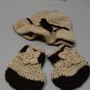 Newborn Photography Props Outfits Cute Cowboy Hat Shoe Set Infant Baby Boy Girl Photoshoot Props Costume (Beige)