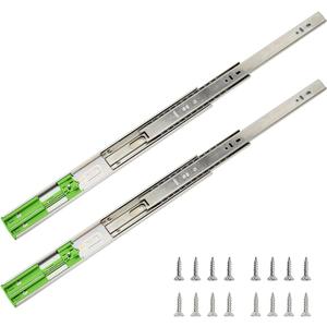 6 Pairs 20 inch Drawer Slides Soft Close Drawer Full Extension Drawer Slides 20 Inch Soft Close Hardware Drawer Guides - Side Mount Drawer Rails