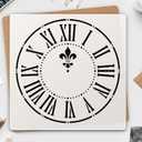 Roman Numeral Clock Stencil  Reusable Large Stencil for DIY Wall Clocks, Furniture Painting, Vintage Decor, Farmhouse Crafts  Laser Cut Clock Face Template 20x20 Inch