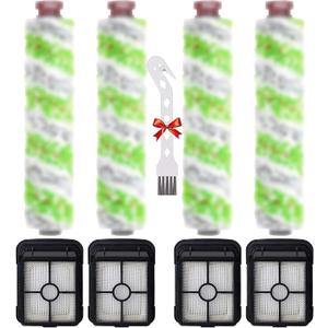 for Bissell CrossWave Pet Pro 2306A CrossWave 1785 Series Replacement Parts 4 Pack 2460 Multi-Surface Pet Pro Cleaner Brush Rolls Tangle-Free+4 Pack 1866 Vacuum Filters Part 1613568 1608684