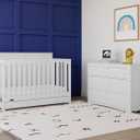 Graco Hadley 5-in-1 Convertible Crib with Drawer GREENGUARD Gold Certified, Fits Standard Crib Mattress, Converts to Toddler Bed, Daybed and Full Bed, 4 Adjustable Mattress Heights (White)