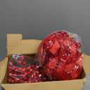 Soulchen 108 Pcs Red Christmas Tree Decorations Set Red Christmas Ornaments 36 Velvet Ribbon Bows 36 Xmas Balls 36 Artificial Berry Picks for Wreaths Garland Holiday Party Decor