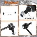 K80880 (Set of 2) Front Sway Stabilizer Bar End Link Kit Compatible for 2013-2018 Ford Escape & 2012-2018 Focus & 2015-2018 Transit, M-azda 3 Vo-lvo C30 C70 S40 V50