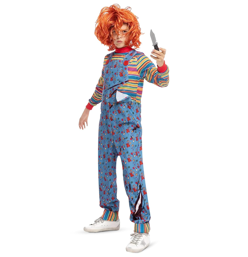 Spooktacular Creations Halloween Child Killer Costume, Possessed Horror Movie Doll Costume for Kid Dress-up Party, Size M (8-10 YRS)