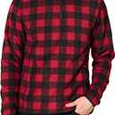 Amazon Essentials Men's Quarter-Zip Fleece Pullover Jacket, Insulated for Cold Weather (XX-Large, Black Red Buffalo Check)