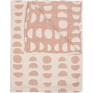 Crane Baby Blanket, Soft Cotton Jacquard Nursery and Stroller Blanket for Boys and Girls, Copper Moon Phase, 30 x 40 (Beige)