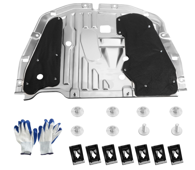 TomGoo Engine Splash Shield Guard Compatible with Honda Civic 2016 2017 2018 2019 2020 2021, Engine Case Guard Under Car Shield Cover OEM 74110-TBA-A00 90674-TY2-A01 Engine Splash Guard
