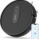 AIRROBO Robot Vacuums with 2800Pa Suction, 3-inch Slim Body, Gyroscope Navigation, Remote & App Control, 600ML Dustbin, Automatic Recharge  Ideal Robot Vacuums Cleaner for Homes (Black)