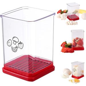 New Fruit and Vegetable Speed Slicer with Push Plate, Stainless Steel Fruit Slicer Cup Egg Slicer, Stainless Steel Strawberry Cutter, Fruit Vegetables Slicing Kitchen Gadget