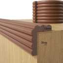 Baby Proofing Wall Corner Protector,Edge Guard Corner Protector,6.56ft Thinken Soft Corner Protectors Pre-Taped Soft Rubber Foam Edge Cushion for Furniture (Coffee Brown, 6.56Ft x 7.8" W x 0.47" Th)