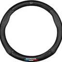 Steering Wheel Cover For Honda CRV Accessories Black Carbon Fiber+Leather