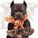 2 Pack Indestructible Dog Chew Toys for Aggressive Chewers: Ultra-Dense Nylon, Bacon Flavor Chew Bones, Heavy Duty Tough Toys for Large Dogs 20-90 lbs, Long Lasting & Keep Them Busy (XL)