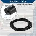 Silicone Vacuum Tubing Hose Automotive Vacuum Line for Toyota High Temperature 6.6ft 1/4" 6mm ID 3.5mm Thickness 1 Pc Black