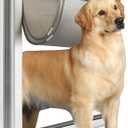 Extra Large Dog Door, XL Dog Door with 2 Self-Closing Insulated Flaps for Extreme Weather, Heavy Duty Aluminum XXL Dogs Doors for Pets Up to 230LBS, for Interior & Exterior Doors, X-Large, Sliver