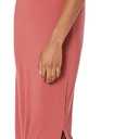 Amazon Essentials Women's Jersey Standard-Fit Short-Sleeve Crewneck Side Slit Maxi Dress (Previously Daily Ritual) (XX-Large, Brick Red)