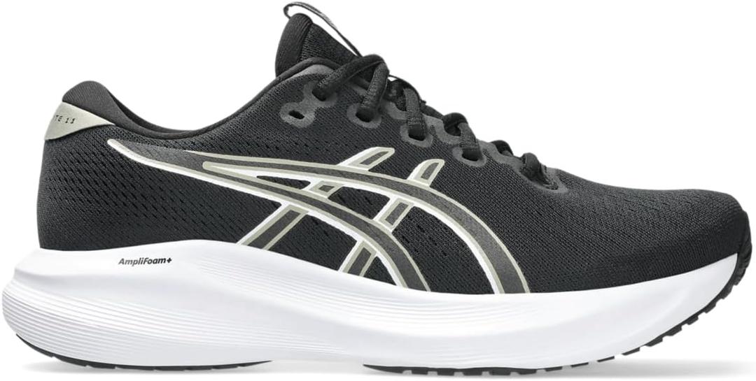 ASICS Women's Gel-Excite 11 Running Shoes (9 Wide, Black/Meteor Grey)