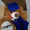 Leyndo Class of 2025 Graduation Plush Bear with Picture Frame Diploma Cap 9 Inch Congrats Grad Plush Stuffed Animal Bear Graduation Gifts for Preschool Kindergarten College Masters(Royal Blue)