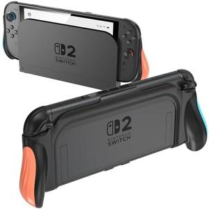 JUSPRO Dockable Grip Case for Nintendo Switch 2, Ergonomic Handheld Protective Cover Accessories with Quick-Release Joy-Con Design