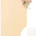 6.6FT Wedding Arch Backdrop Cover, Stretchy Arch Covers Round Top Chiara Backdrop Cover for Wedding Birthday Party Baby Shower Banquet Arch Decor(Champagne+Ivory)