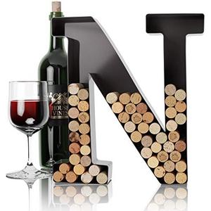 Wine Letter Cork Holder Art Wall Décor ~ Metal Letter Wine Cork Holder Monogram ~ Individual Wine Letter Cork Holders A Thru Z ~ Gifts for Wine Lovers ~ by HouseVines (N)