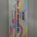 Artdone Metallic Nail Art Pens, Liner Brushes Set, 5PCS Copper Color Nail Tools For Long Lines, Thin Details, Fine Drawing, Liner Brush UV Gel Polish Painting Nail Design Sizes 5/ 8/ 12/ 20/ 25mm