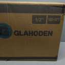 GLAHODEN Retractable Garden Hose Reel 1/2 in x 100 ft Upgraded UV Resistant Heavy Duty Automatic Hose Reel Wall Mount 3/4 in Brass Fitting 9 Pattern Nozzle Any Length Lock Slow Retraction 180 Swivel