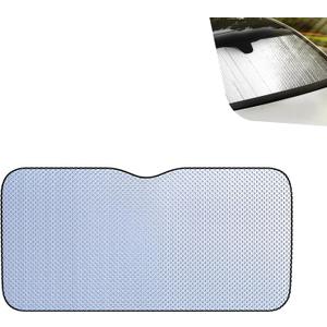 Car Windshield Sun Shade, Double Thickened Aluminum Foil Heat Insulation Sun Visor, Suction Cup Fixed Foldable Front Window Sun Block Cover, Universal for Most Cars SUVs Trucks (Small)