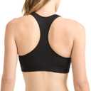 Champion Women's Sports Bra, High-Impact Compression, Moisture-Wicking Fabric (Black, M)