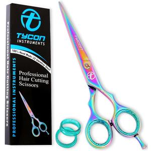 Tycon Hair Cutting Scissors Professional 6"  Japanese Stainless Steel, 2.7" Razor Edge Blade Barber Scissors  Ergonomic design - Precision Hair Scissors for Smooth Cutting - Salon & Personal Use