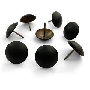 Let's Decorate 50PCS 1 inch Matte Black Upholstery Tacks, Decorative Tacks for Sofa Couch, Furniture Metal Thumb Tacks, Home DIY Decorative Nail Heads Nails (D25mm/1inch)