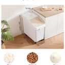 VEVOR 27 Gallon food storage containers 500 Cup Ingredient Bin with Scoop and Sliding Lid Commercial Food Container Ideal for rice storage, dog food container, flour, and sugar containers, White