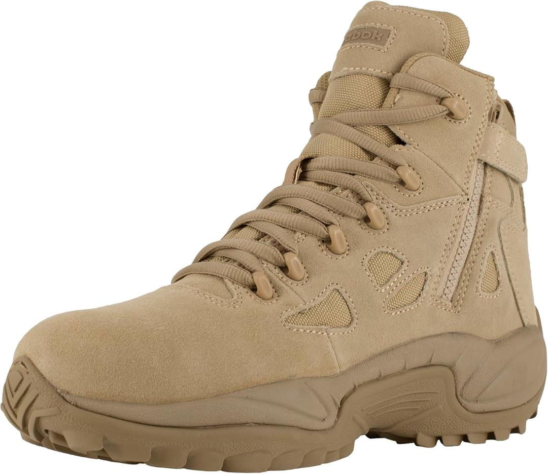 Reebok Men's Rb8694 Rapid Response Rb Composite Toe 6" Tactical Stealth Boot Sidezipper Desert Tan Military & Tactical Boots, Size 9